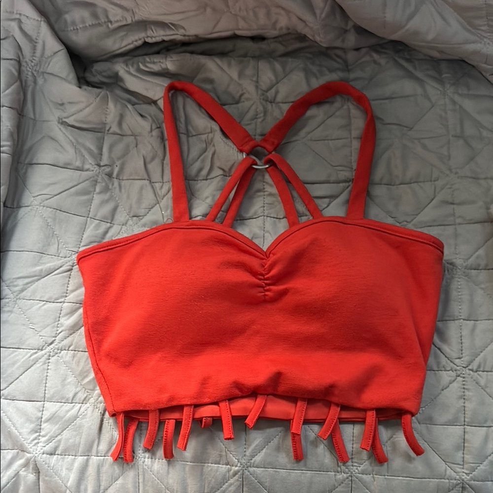 Orange Strappy Women's Top